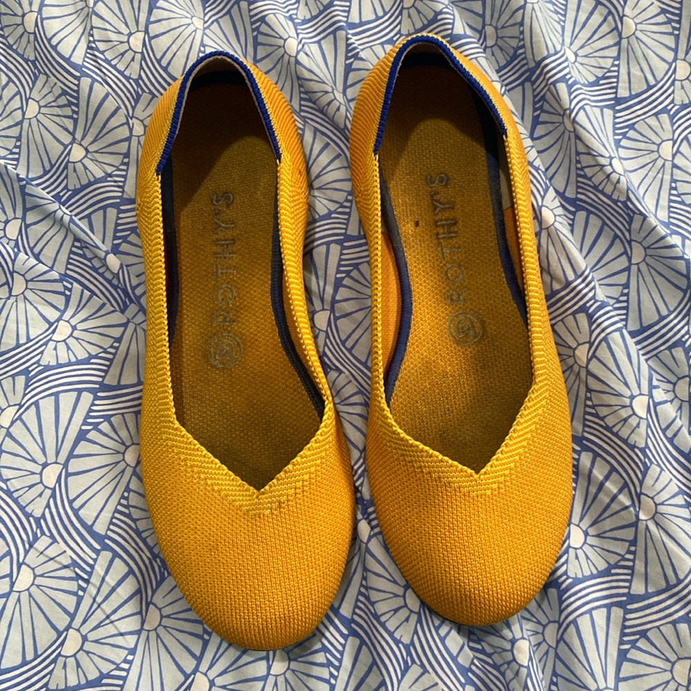 Rothy’s The Flat shoes size 8 yellow